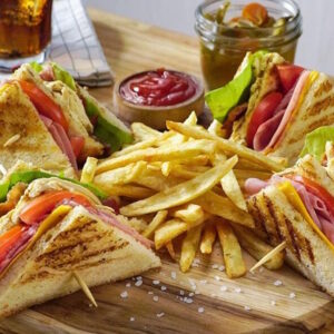 Club Sandwich with Fries